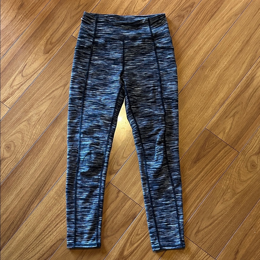 Zella Kids' Black and Gray Patterned Leggings